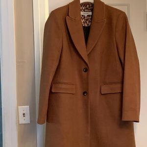 Dark Carmel Car Coat. Excellent Condition. Lightweight. Sz L